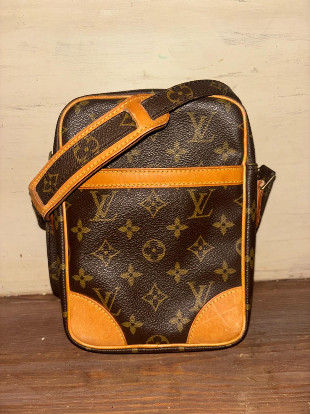 Louis Vuitton Danube Monogram Bag in Brown and Tan